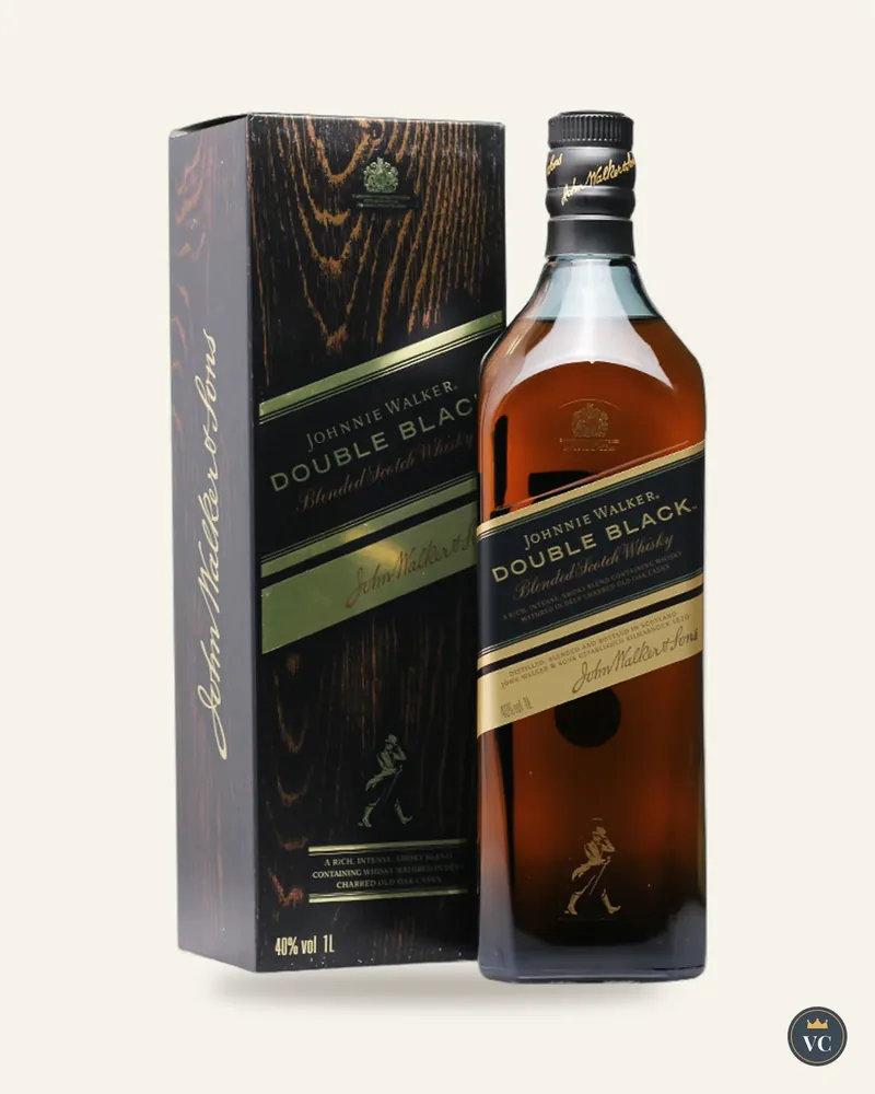 Chai Johnnie Walker Double Black cạnh hộp