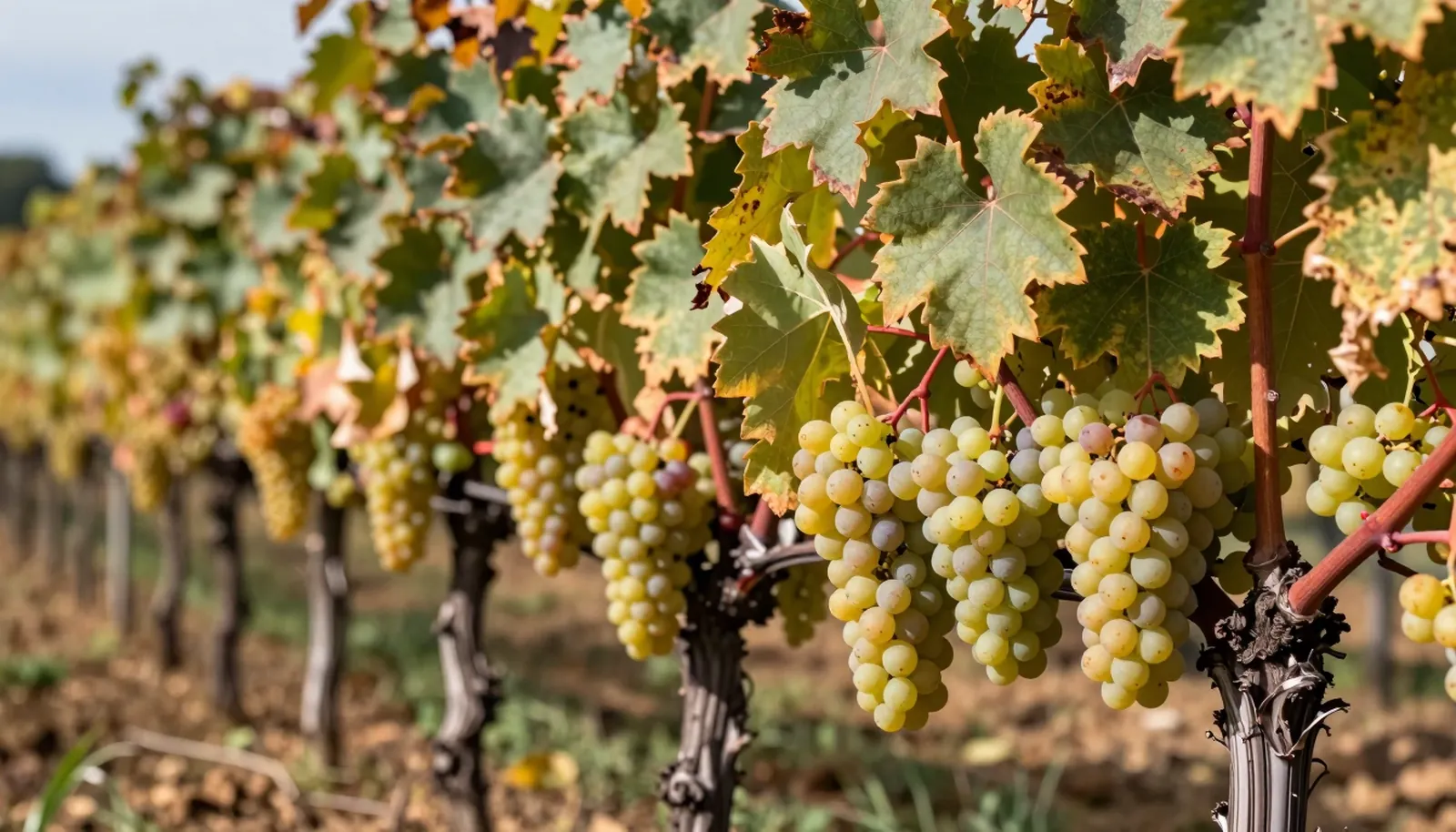 Vườn nho Ugni Blanc ở vùng Charente