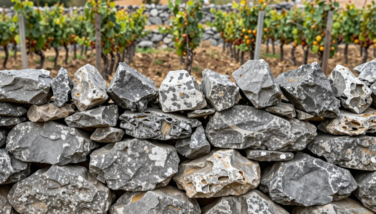 Tường đá gneiss của ruộng nho bậc thang